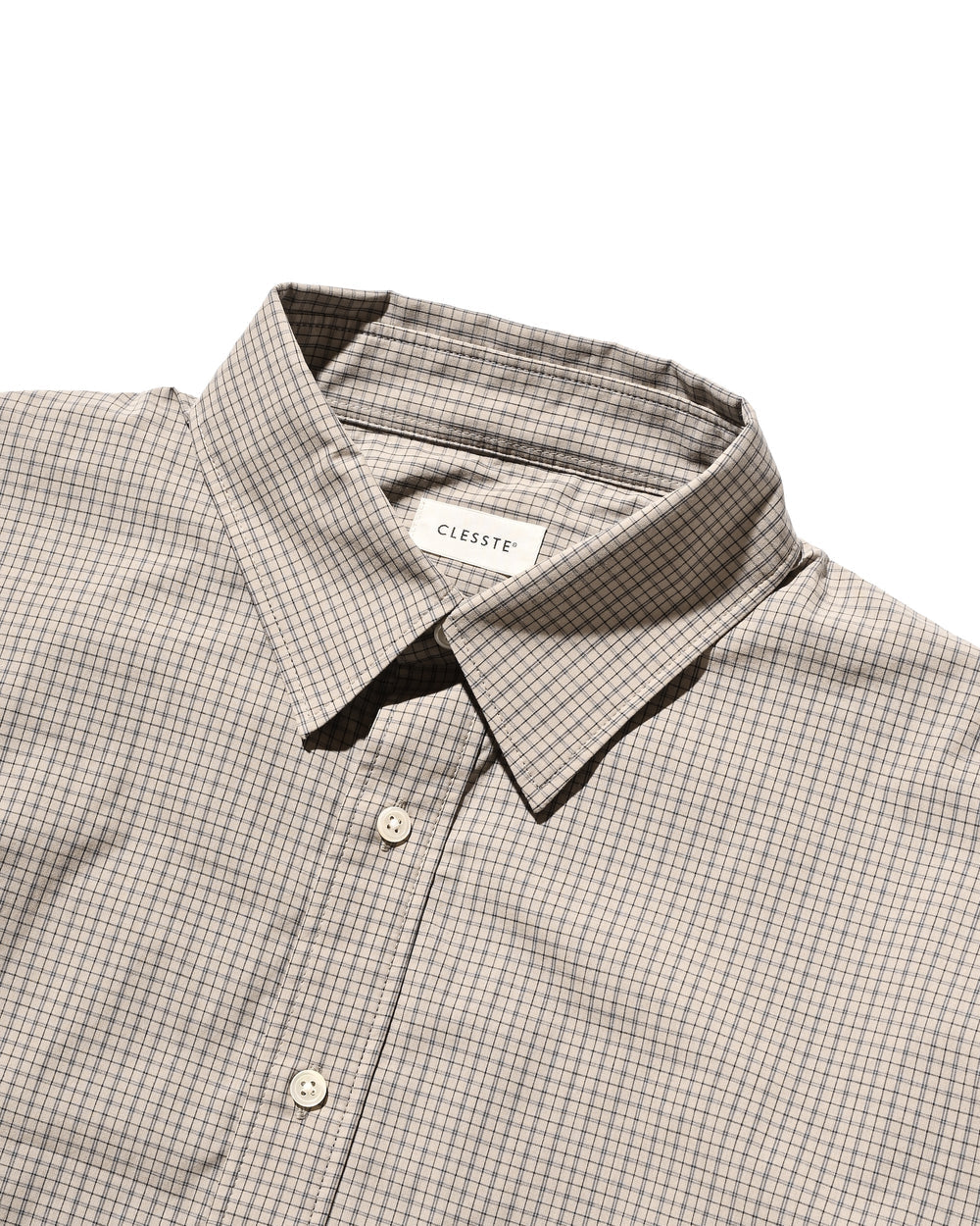 CLESSTE / Mini Plaid L/S Pullover Shirt (Beige)