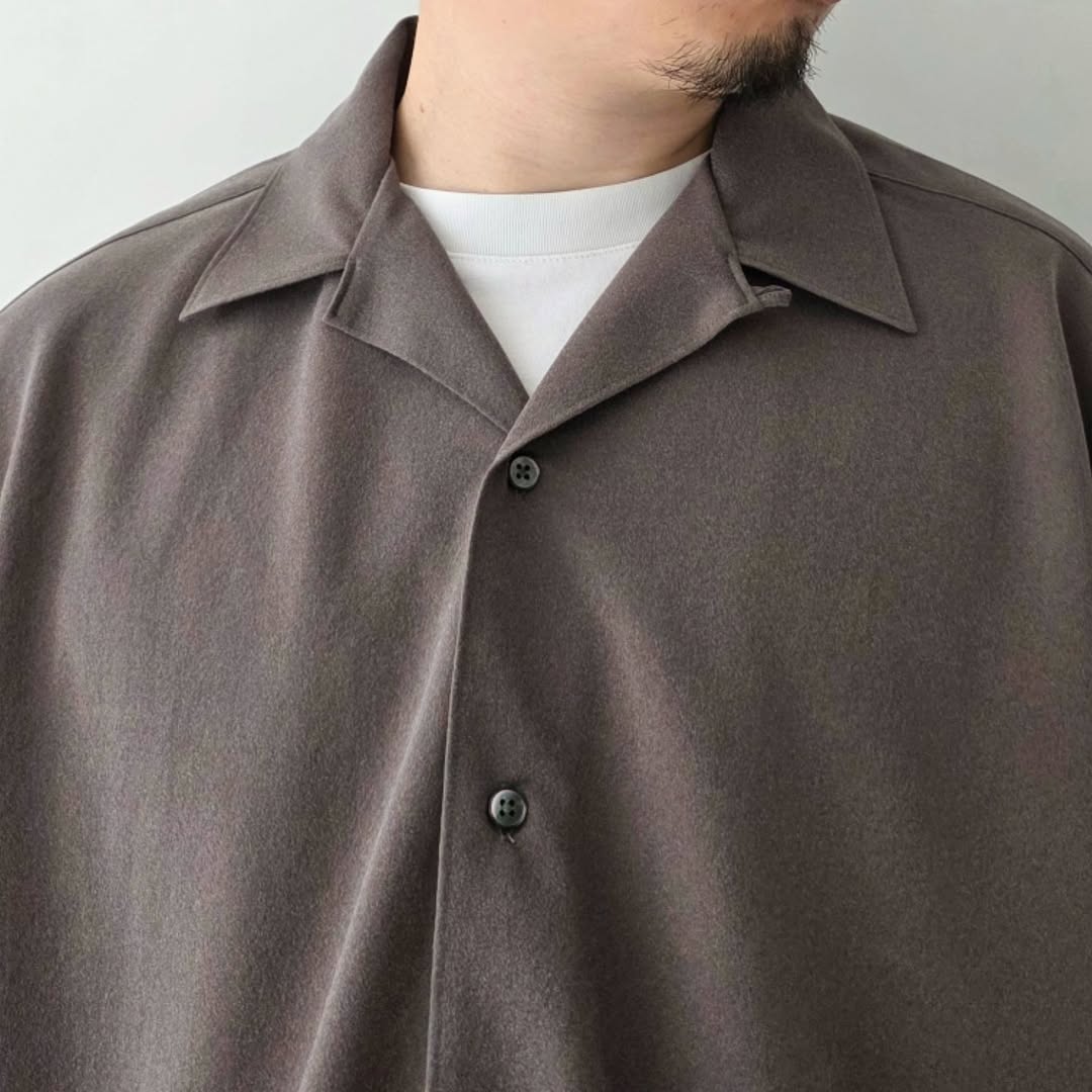 KANEMASA PHIL / 36G Cupro Ether Shirt (Charcoal)