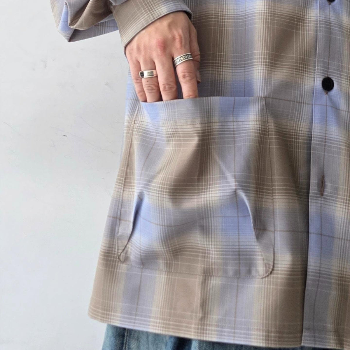 SHINYAKOZUKA / Roomy Shirt (Issue#9)(Blue And Brown Palette)