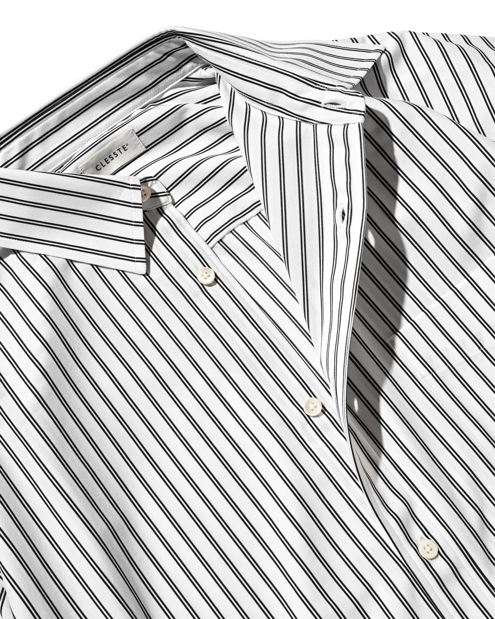 CLESSTE / 46G Knit Everyday L/S Shirt (White Stripe)