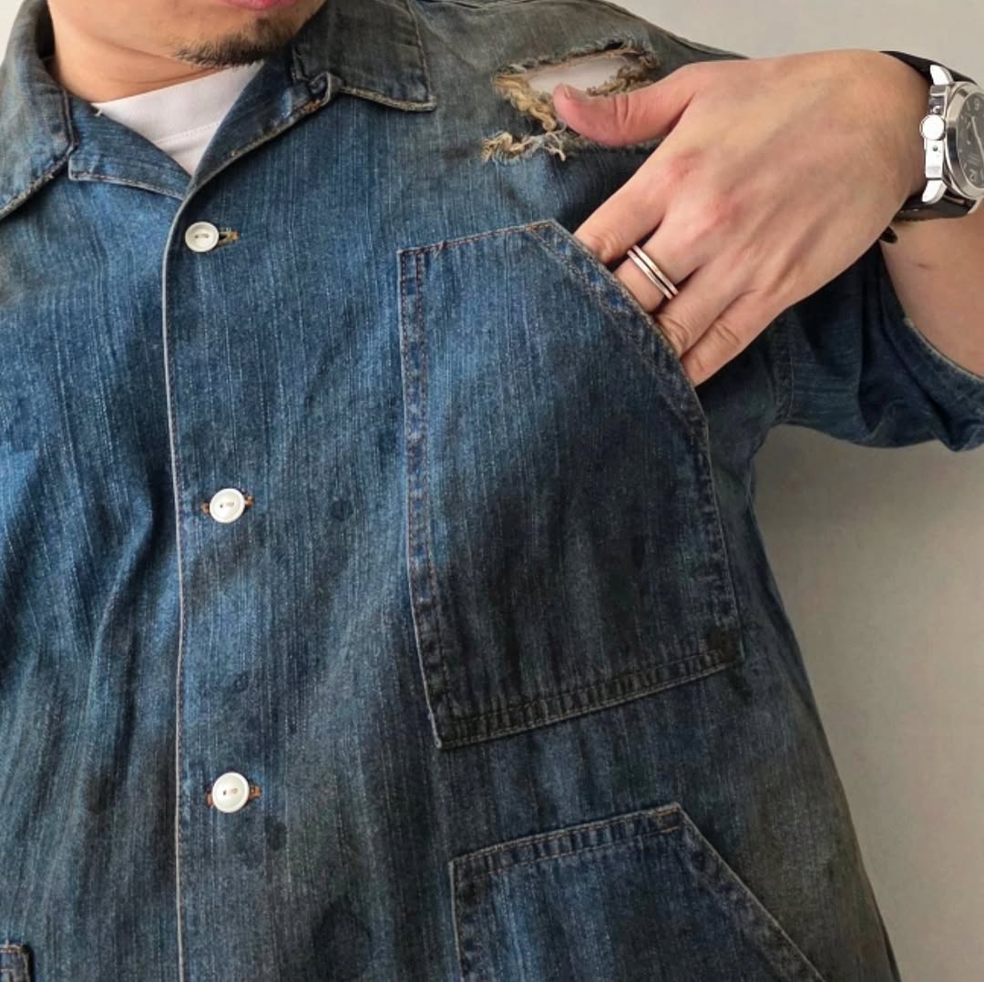 DISCOVERED / Short Sleeve Denim Shirts (Indigo)