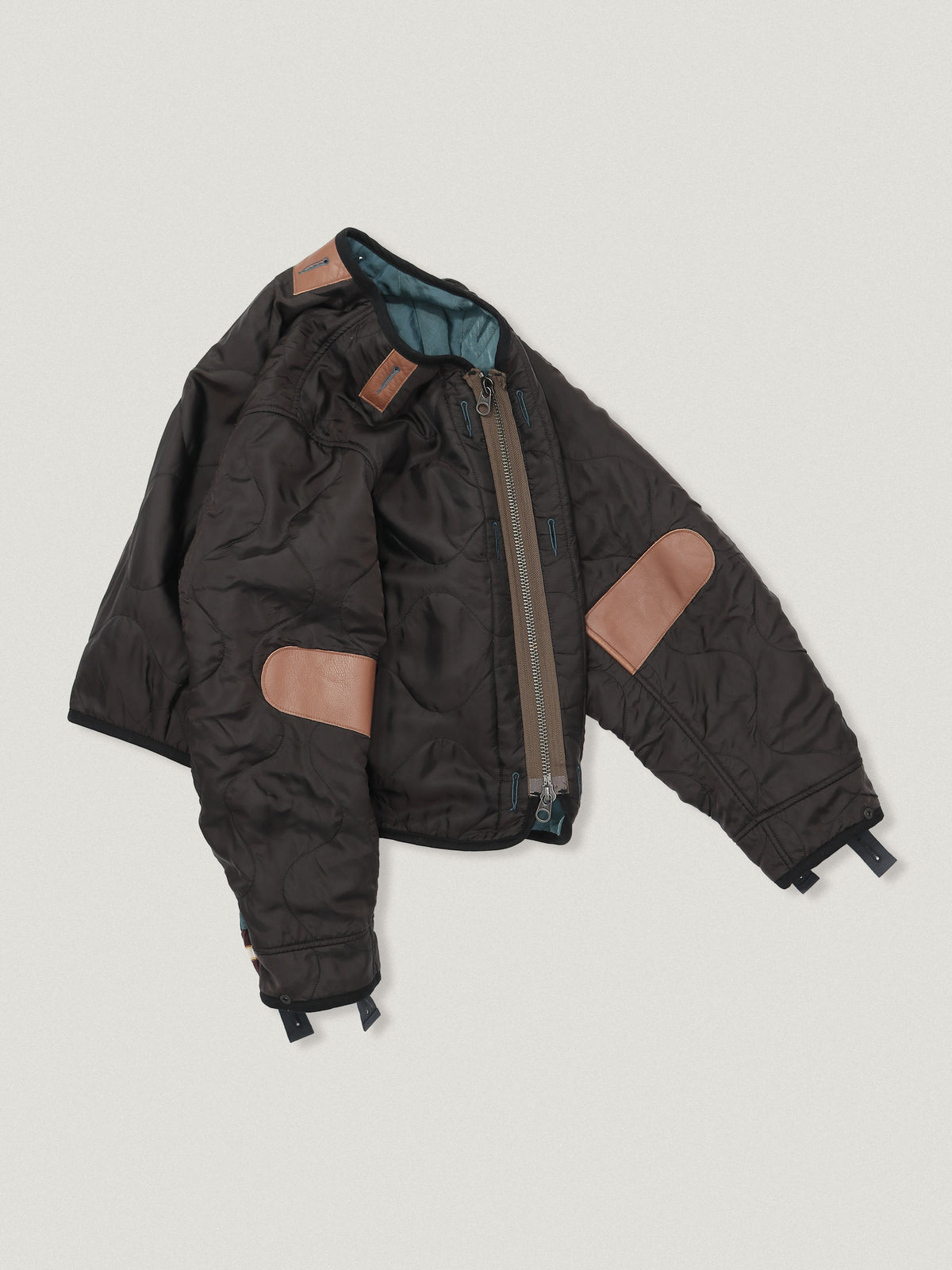 ELEPHANT TRIBAL FABRICS / Reversible Chiba Jan (Sax x Brown)
