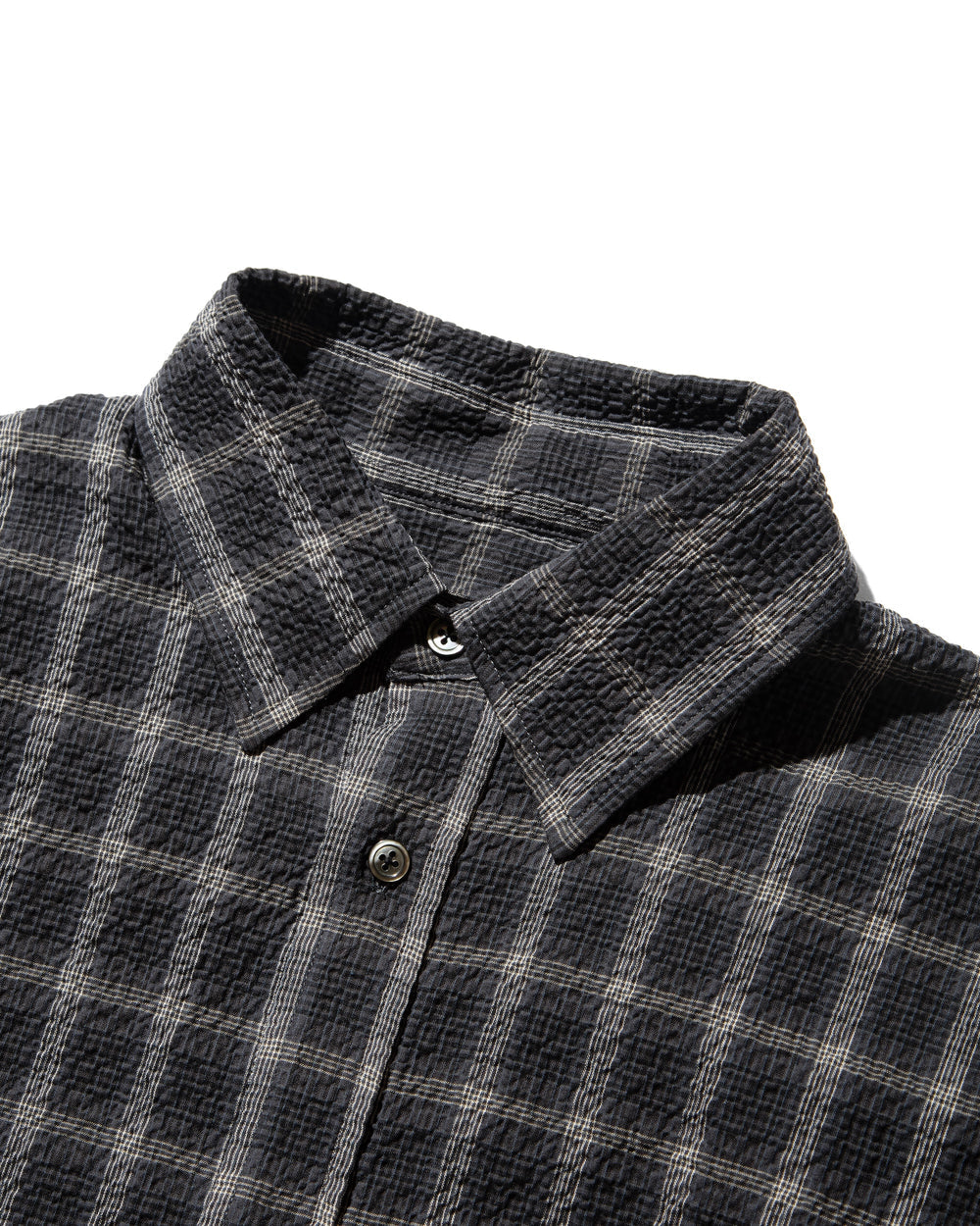 CLESSTE / Plaid Sucker Classic City S/S Shirt (Black)