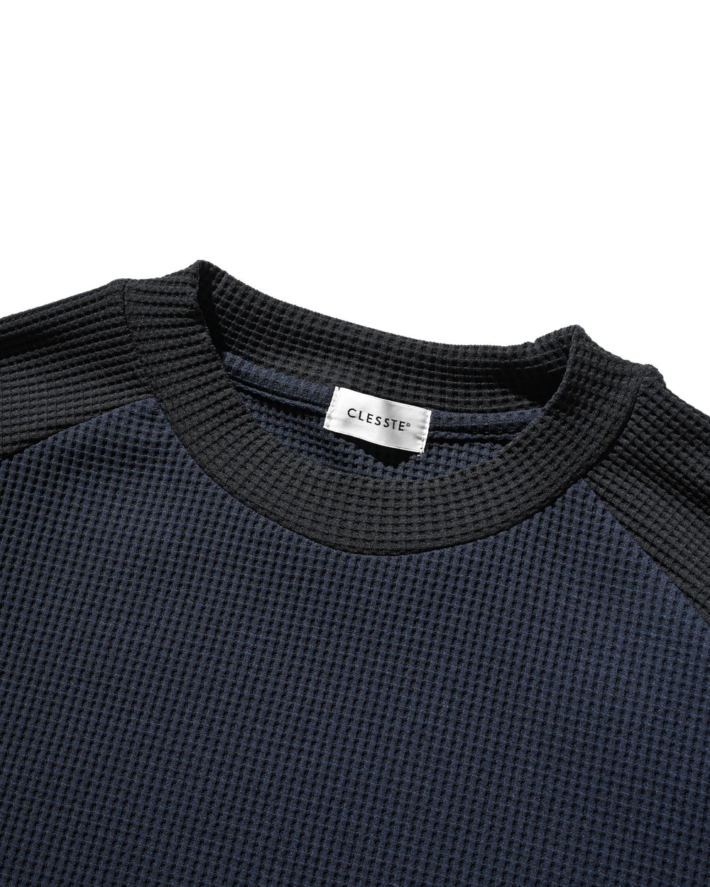 CLESSTE / City Light Thermal Raglan S/S T-Shirt With Drawstrings (Navy x Black)