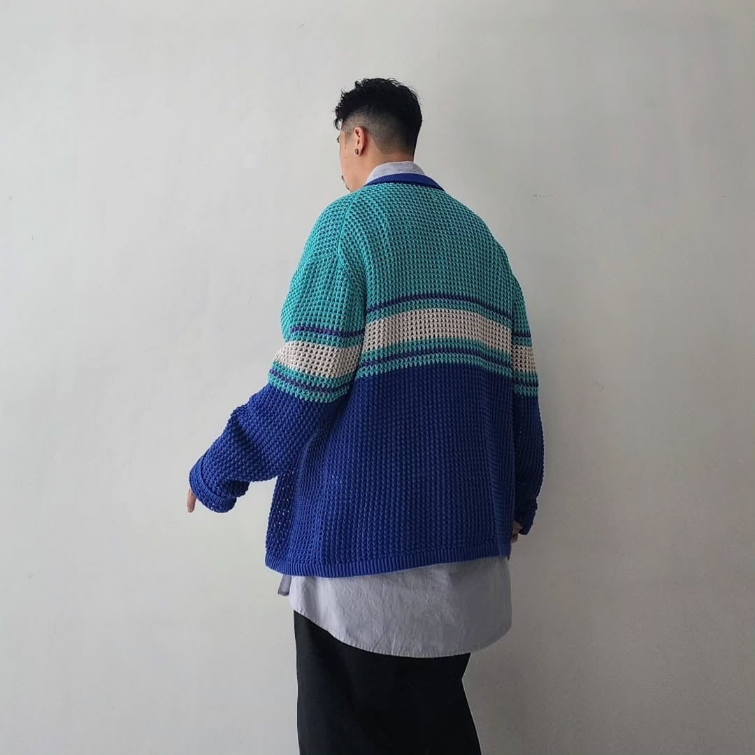 THE JEAN PIERRE / Zip Mesh Knit Shirt