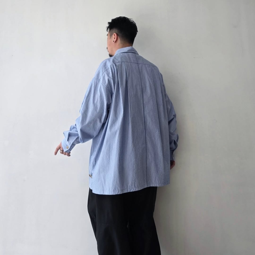 SHINYAKOZUKA / Roomy Shirt (Blue Stripe)