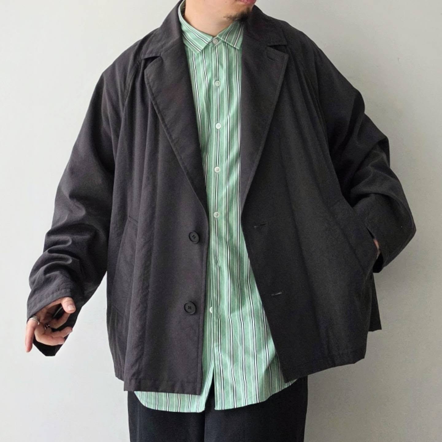 BLANC YM / Salt Shrink Cupro Jkt (Brown)