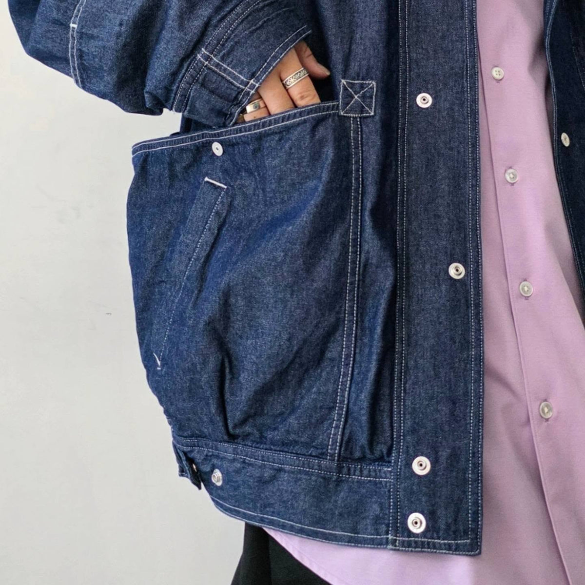 INNAT / Denim Hunter Hiker Jacket (One Wash Blue)