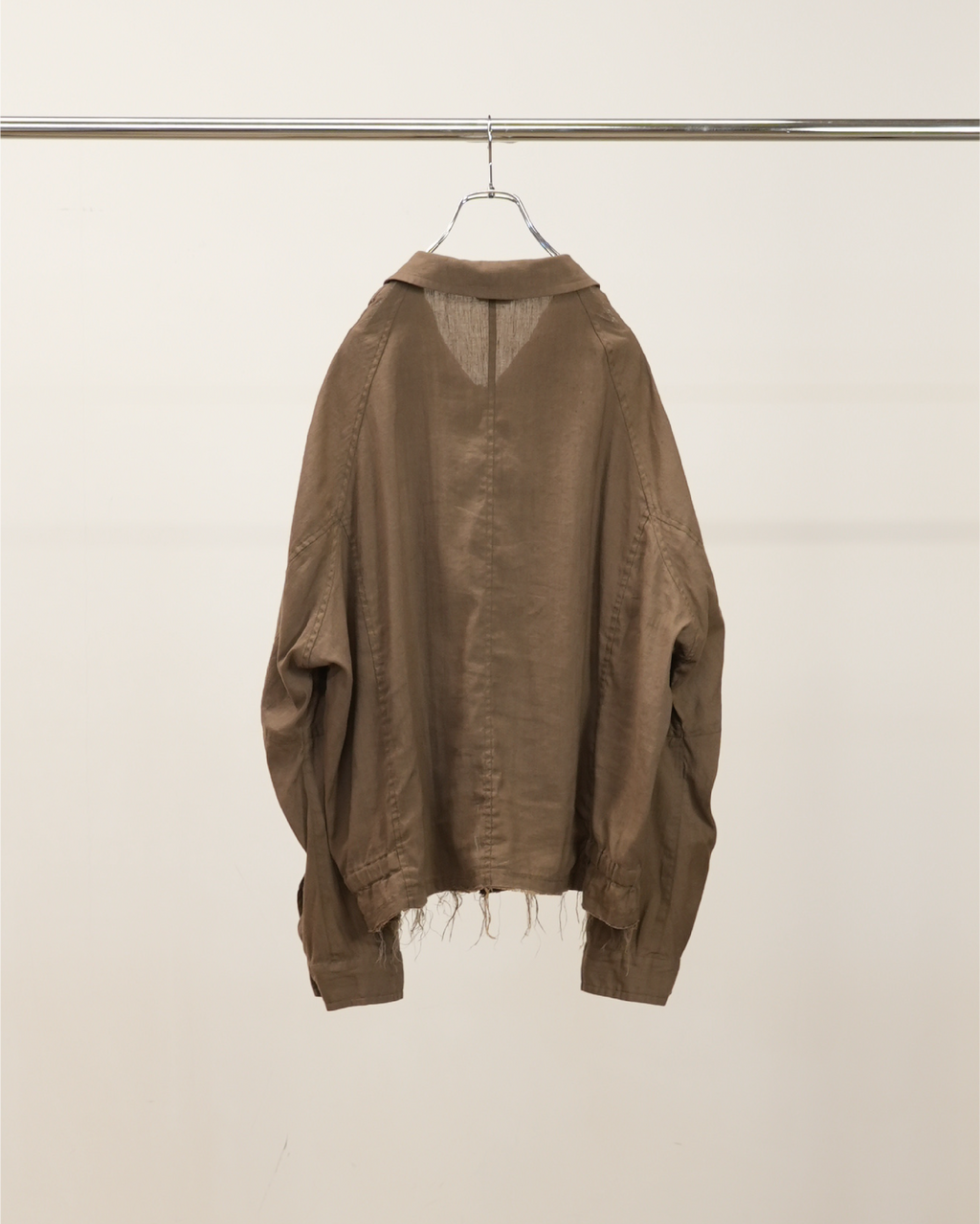 ANCELLM / L/N Zipup Shirt Jacket (Brown)