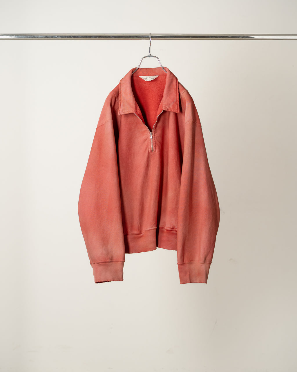 ANCELLM / Fleece-Lined Sweat Pullover (Red)