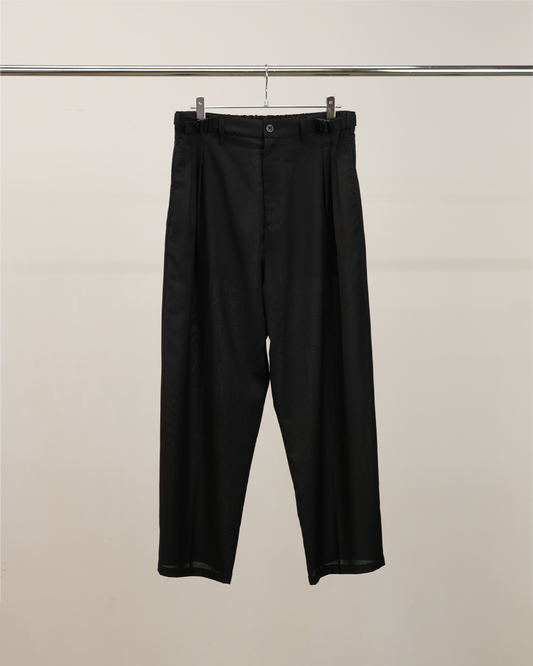 ANCELLM / Belted Wool Slacks (Black)