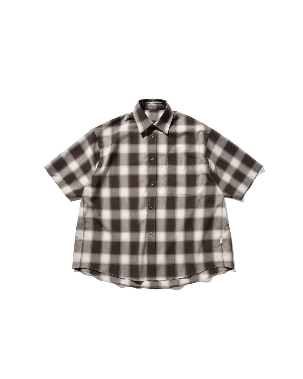 CLESSTE / Ombre Check Classic City S/S Shirt (Brown)