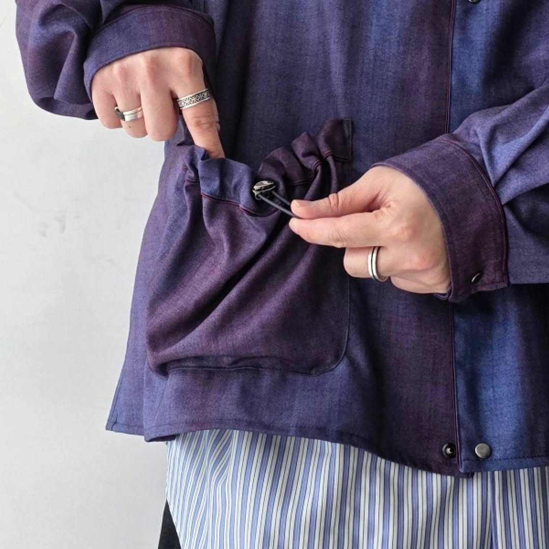 THE JEAN PIERRE / Urban Wool Tech Pyjama Shirt (Bordeaux)