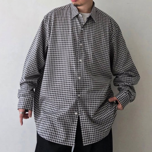 KANEMASA PHIL / 36g Atmosphere Check Shirt (Davos White)
