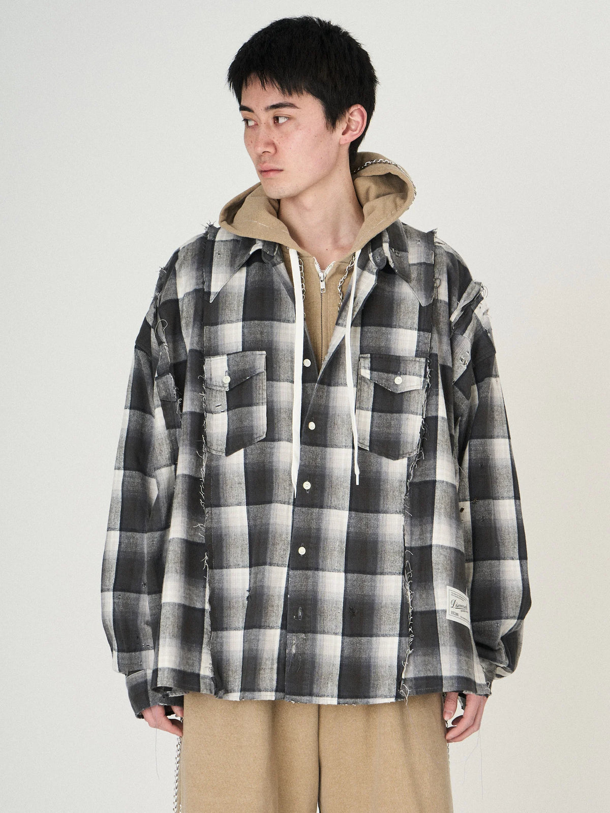 DISCOVERED / Switch Nel Shirts (Black)
