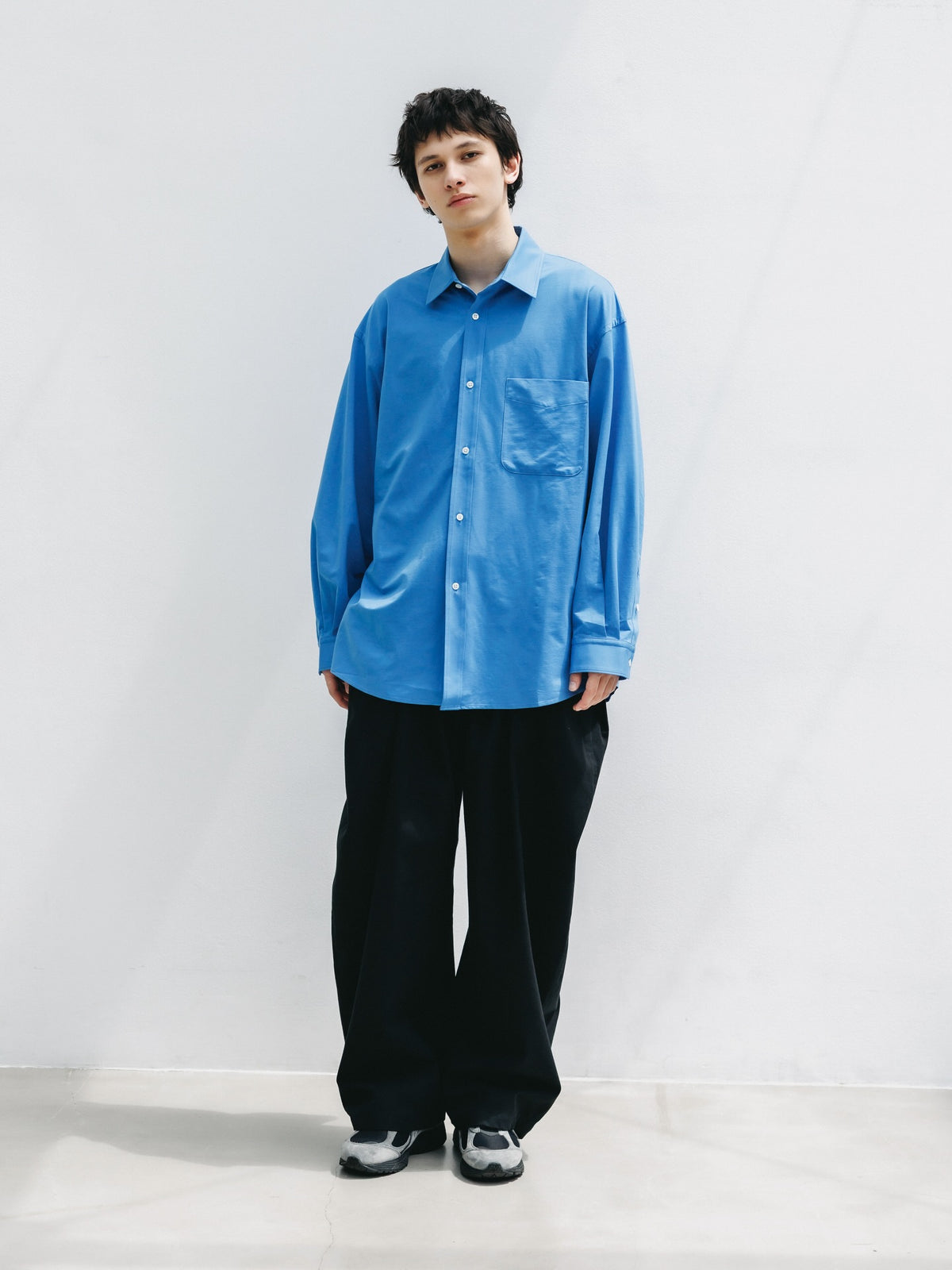 CLESSTE / 46G Knit Everyday L/S Shirt (Sax Blue)