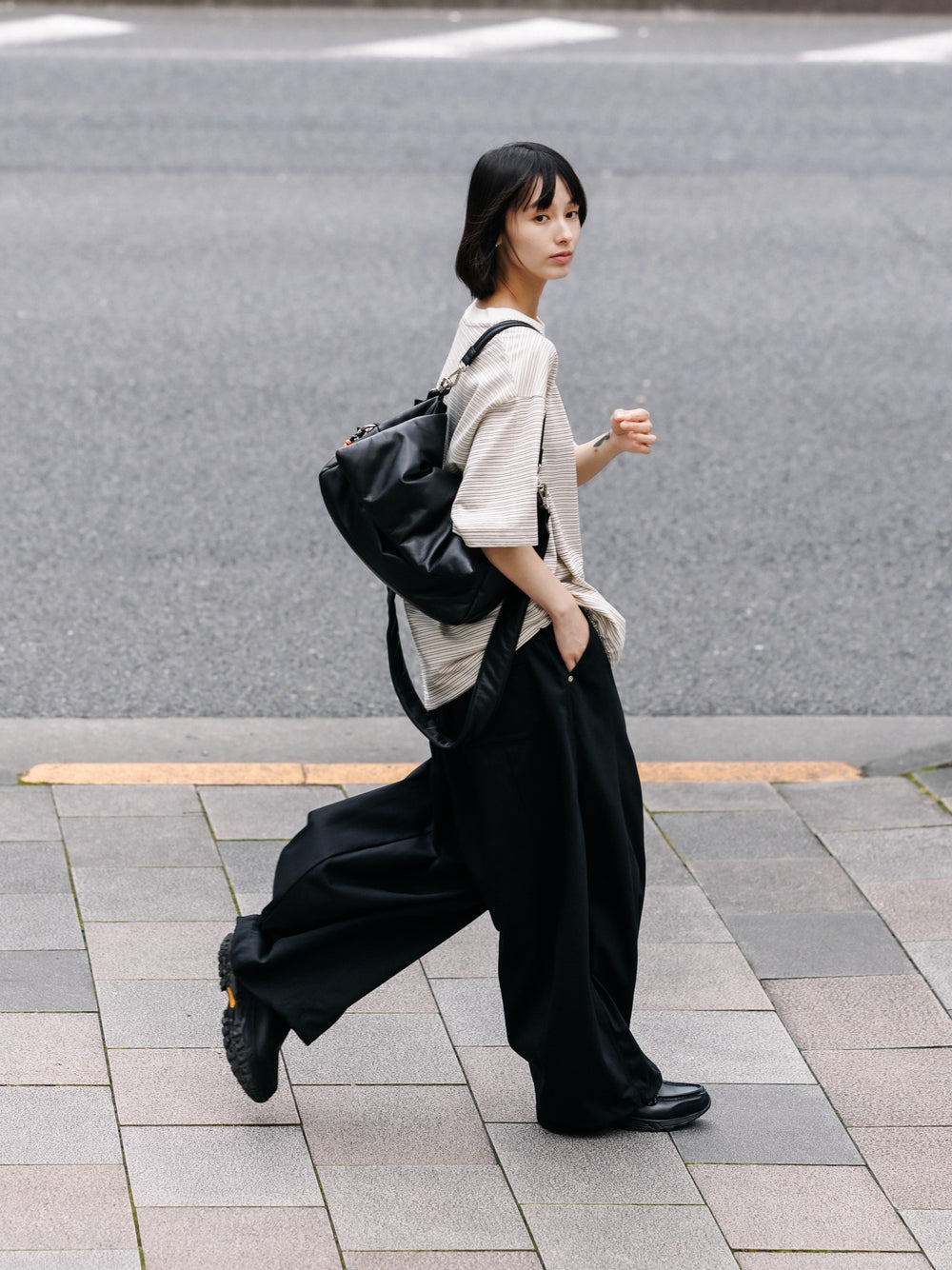 CLESSTE / Leather Padded Flap Holiday Bag