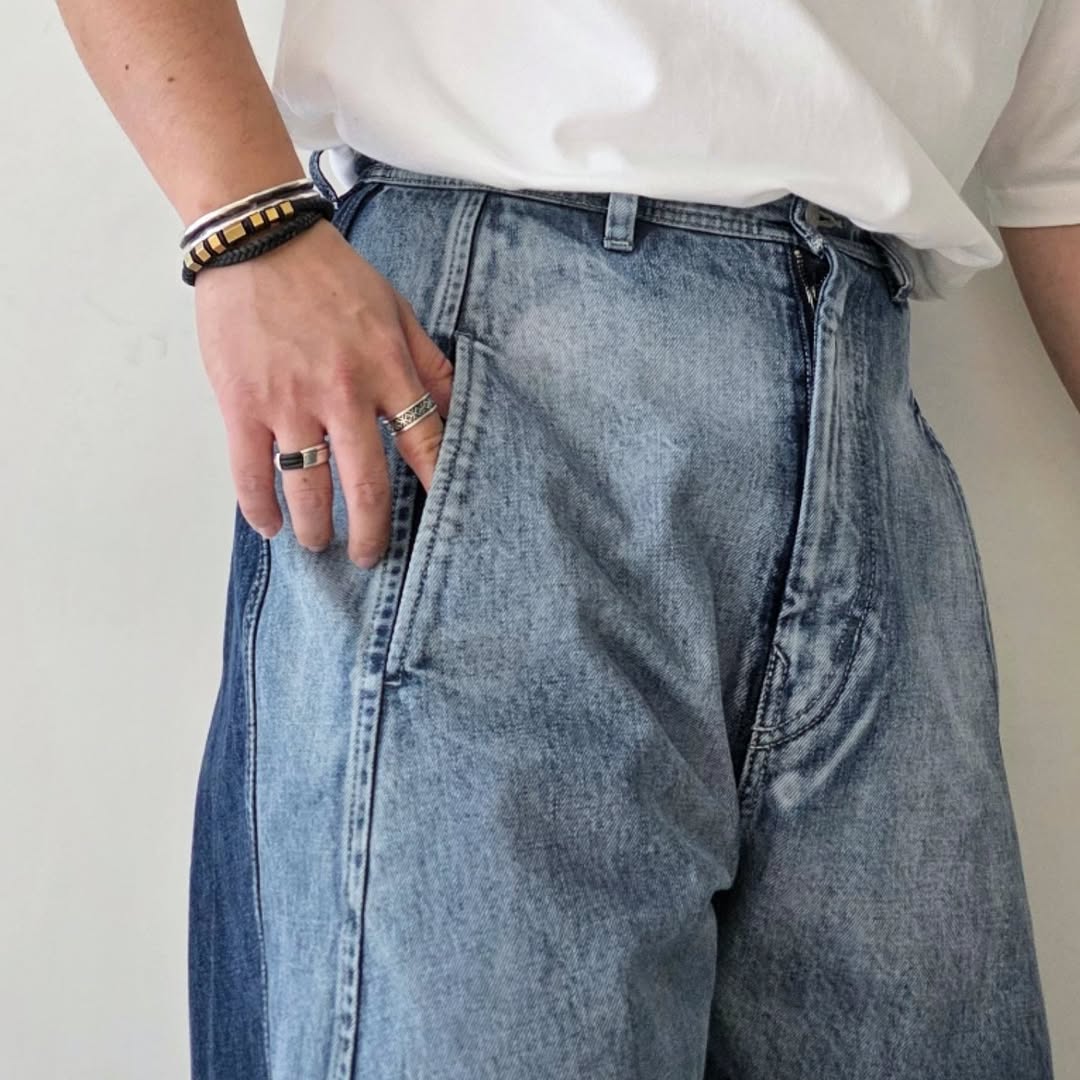 NOMAT / 2 Tone Denim Curved Pt