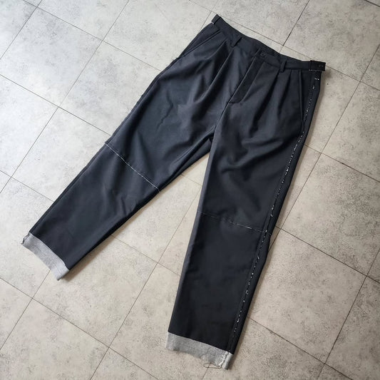 DISCOVERED / Suit Sweat Trousers (Black x Gray)