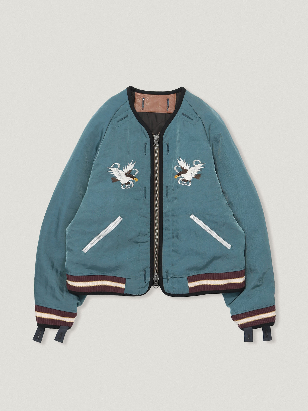 ELEPHANT TRIBAL FABRICS / Reversible Chiba Jan (Sax x Brown)