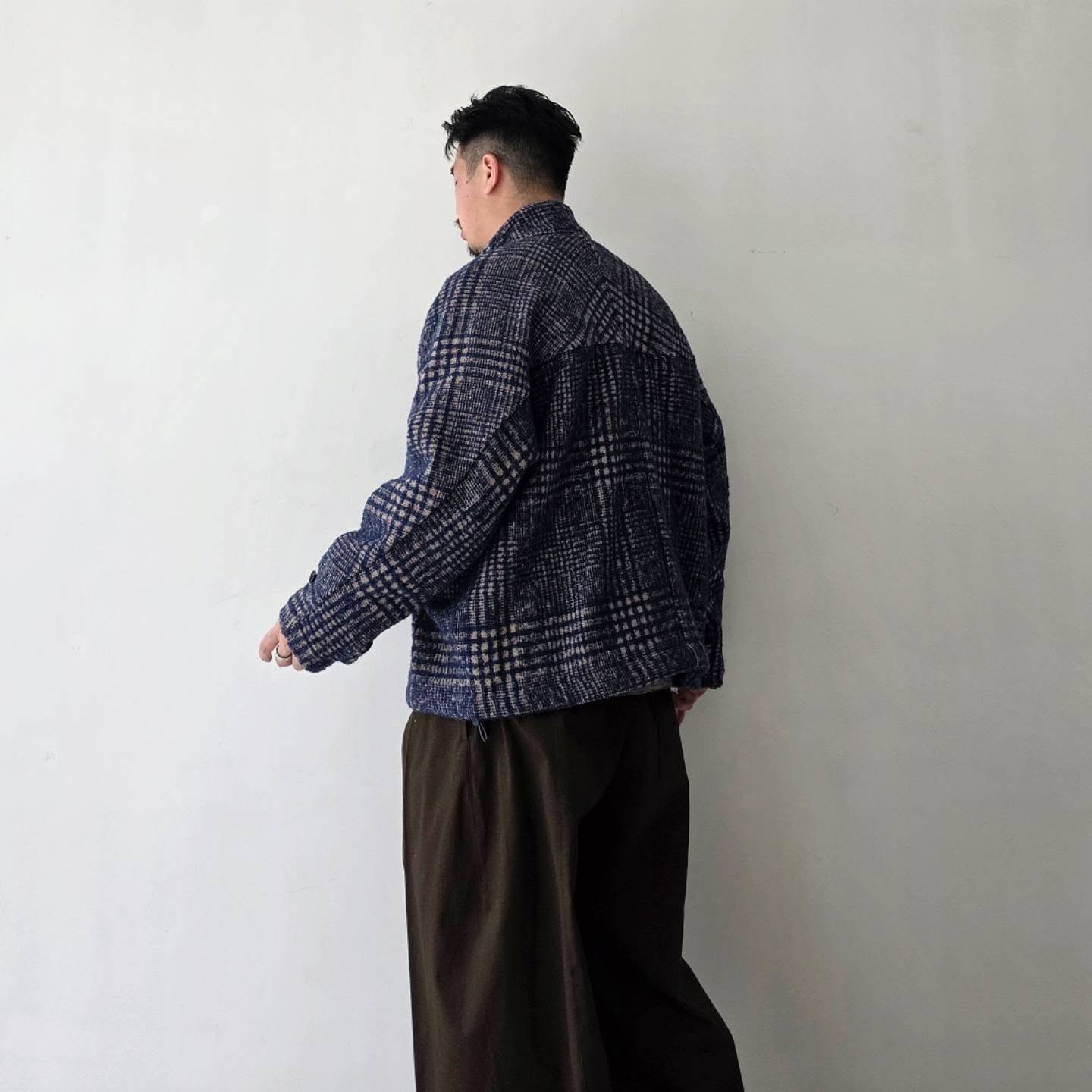 GANDER / Wool Peveril Jacket (Blue Check)