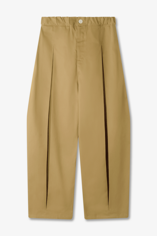 SAGE NATION / Box Pleat Trouser (Sand)