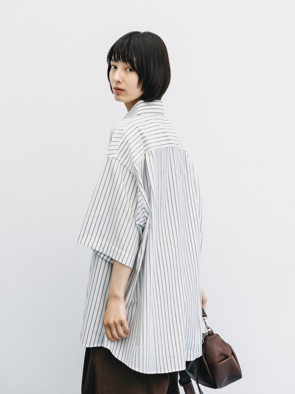 CLESSTE / Thick/Thin Stripe 46G Knit Everyday S/S Shirt (White Stripe)