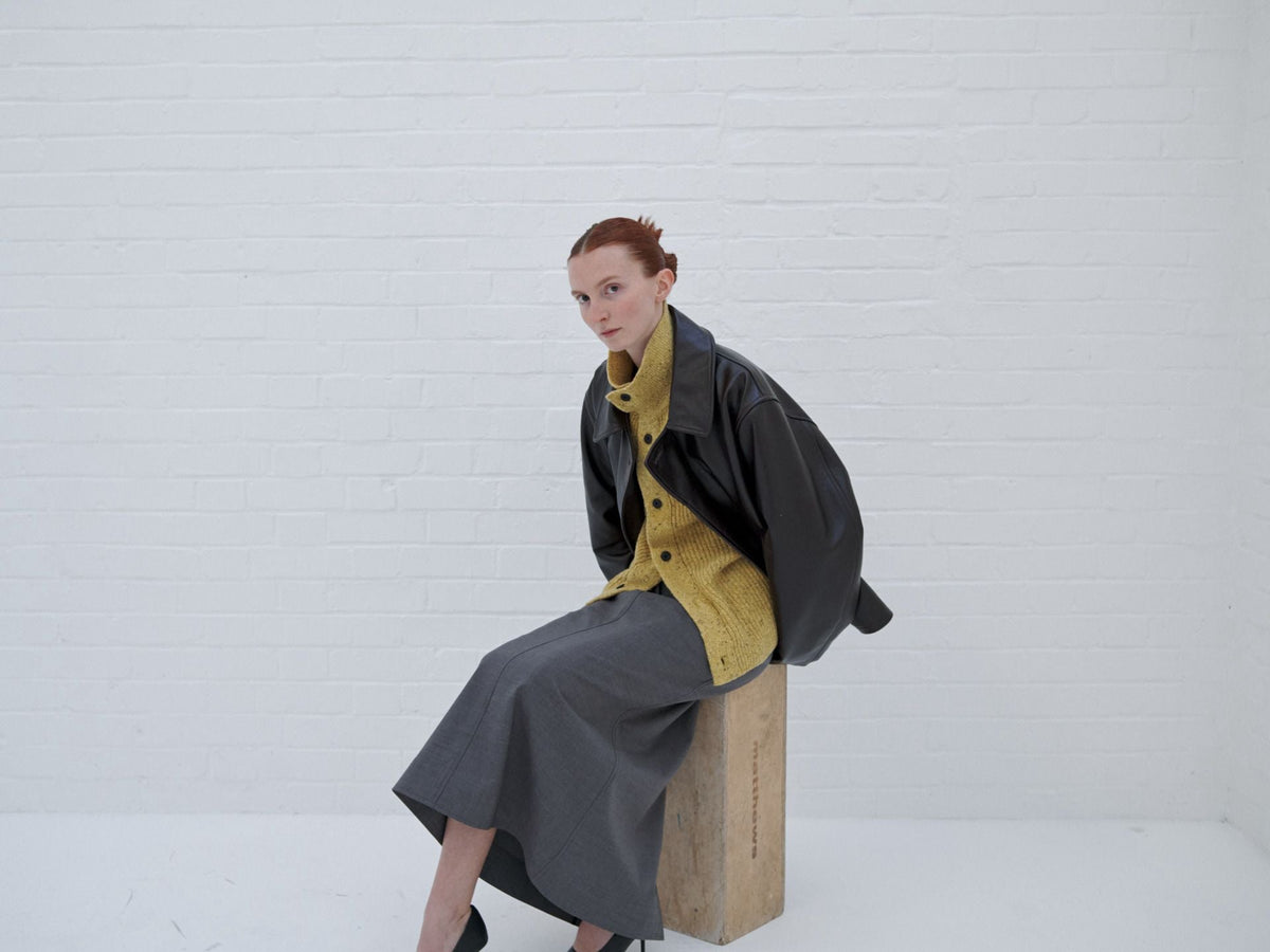 SAGE NATION / Wiral Cardigan - Speckled Mustard