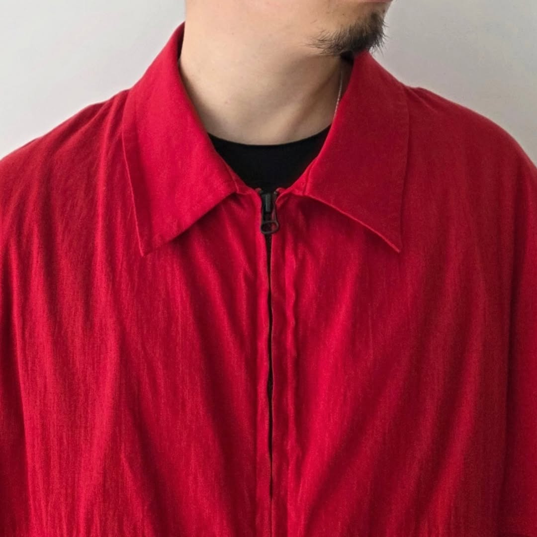 ANCELLM / L/N Zipup Shirt Jacket (Red)