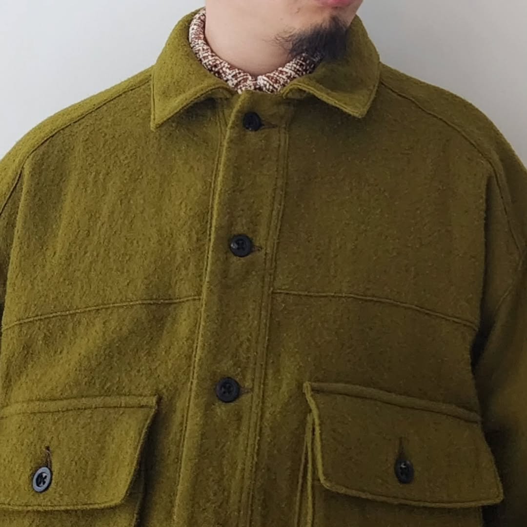 ANCELLM / Shrink Wool Layering Jacket