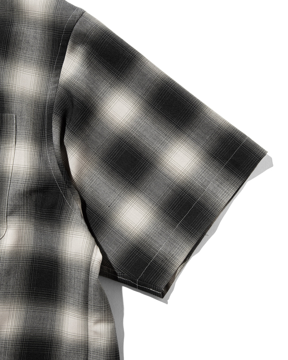 CLESSTE / Ombre Check Classic City S/S Shirt (Black)