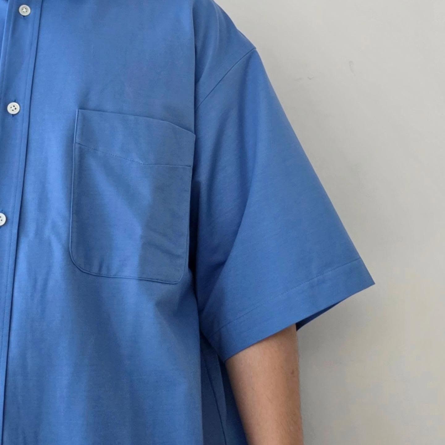 CLESSTE / Thick/Thin 46G Knit Everyday S/S Shirt (Sax Blue)