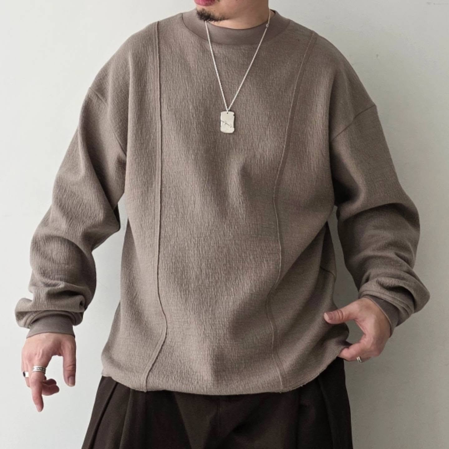 GANDER / Raw Edge Crewneck (Beige)