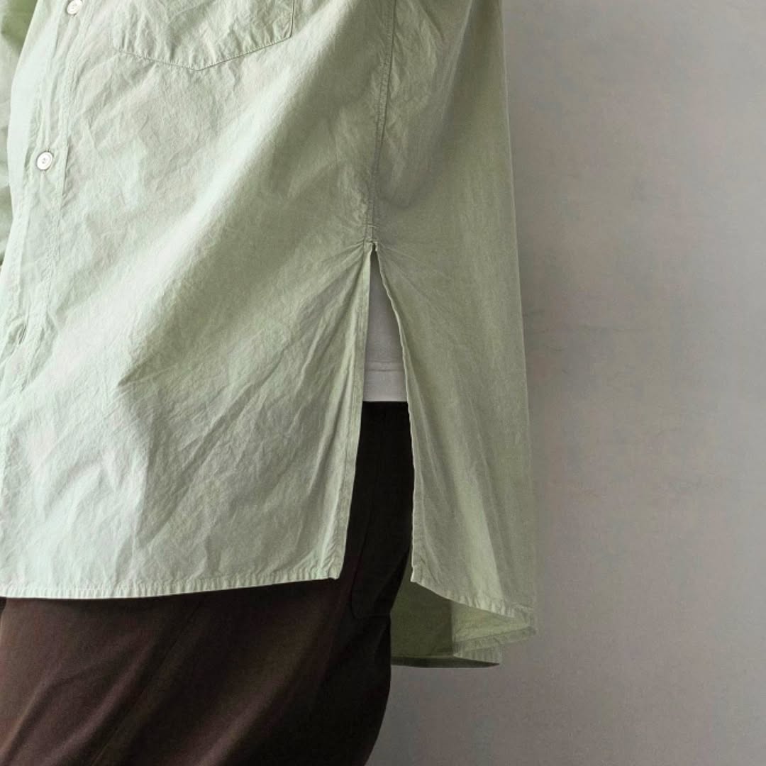 ANCELLM / Shrink Over Shirt (Gray Mint)
