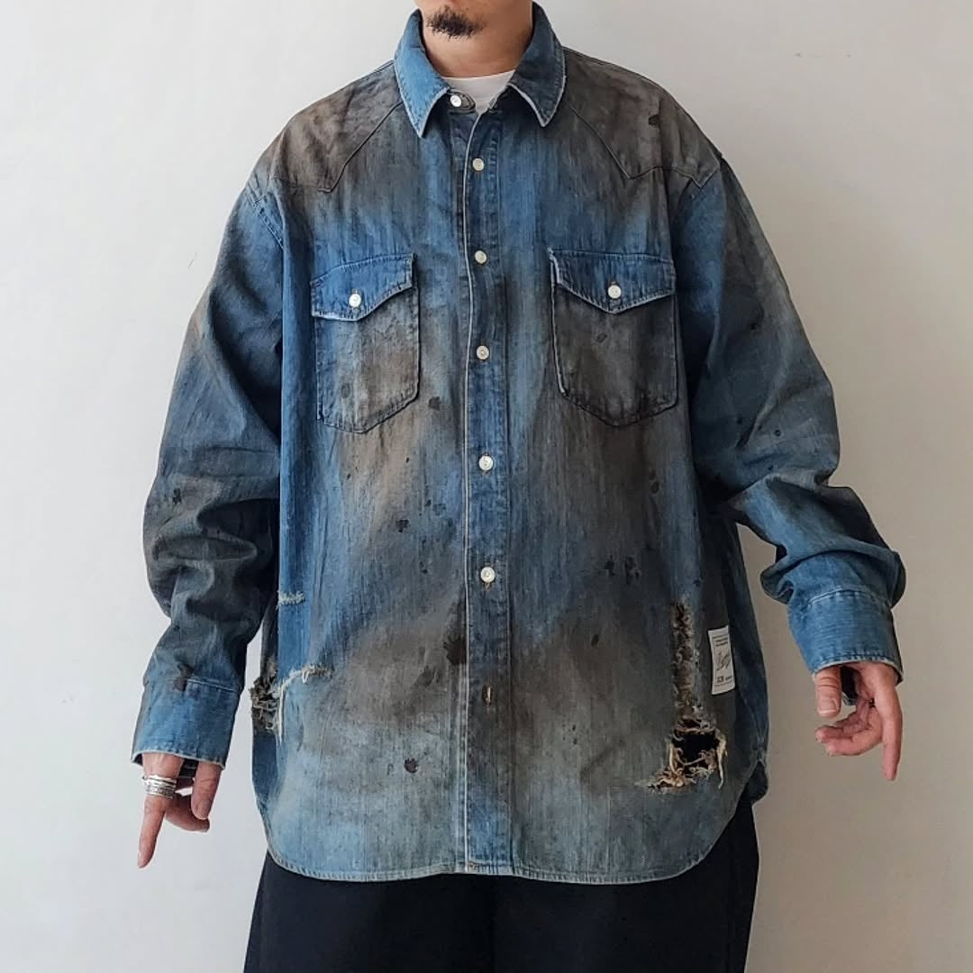 DISCOVERED / Crash Denim Shirts (Indigo)