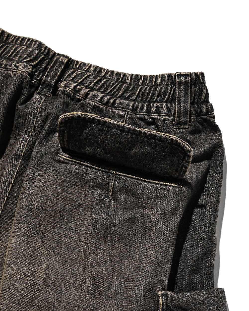 CLESSTE / Vintage Dyed Selvedge Denim City Military Half Pants (Vintage Black)