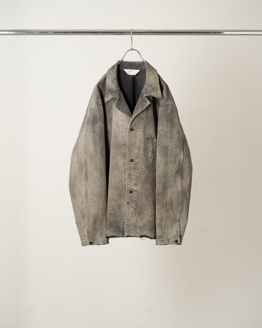 ANCELLM / Herringbone Work Jacket (Black)
