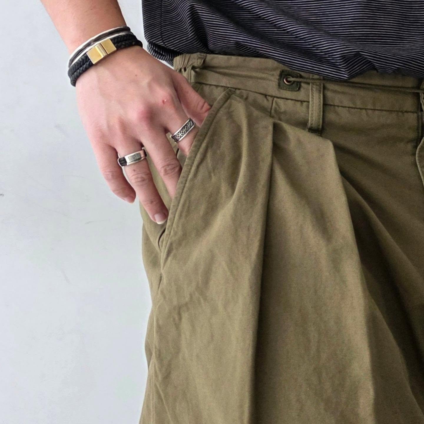ANCELLM / Poplin Cargo Pants (Olive)