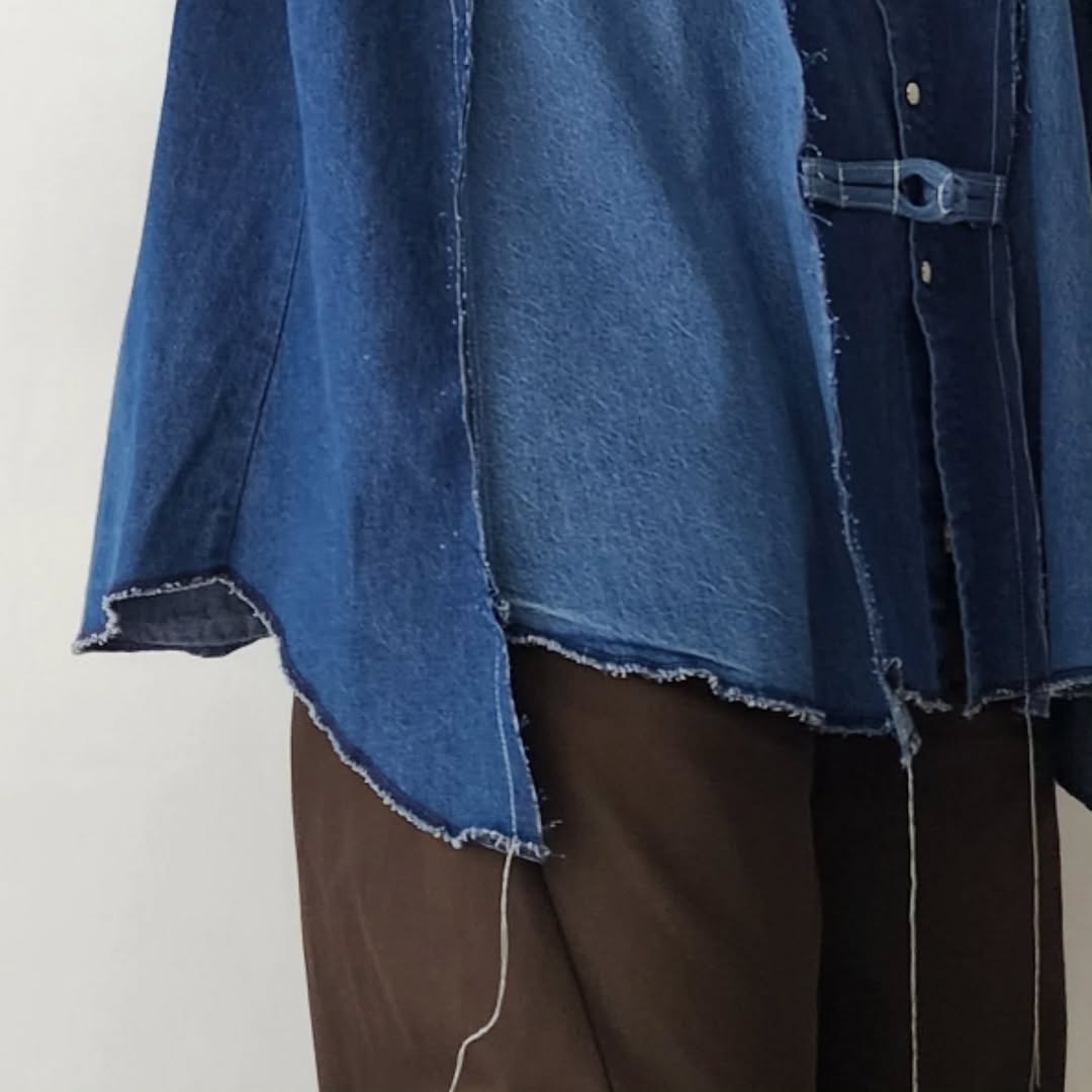 DISCOVERED / Docking Denim China Shirt (A) (Indigo)