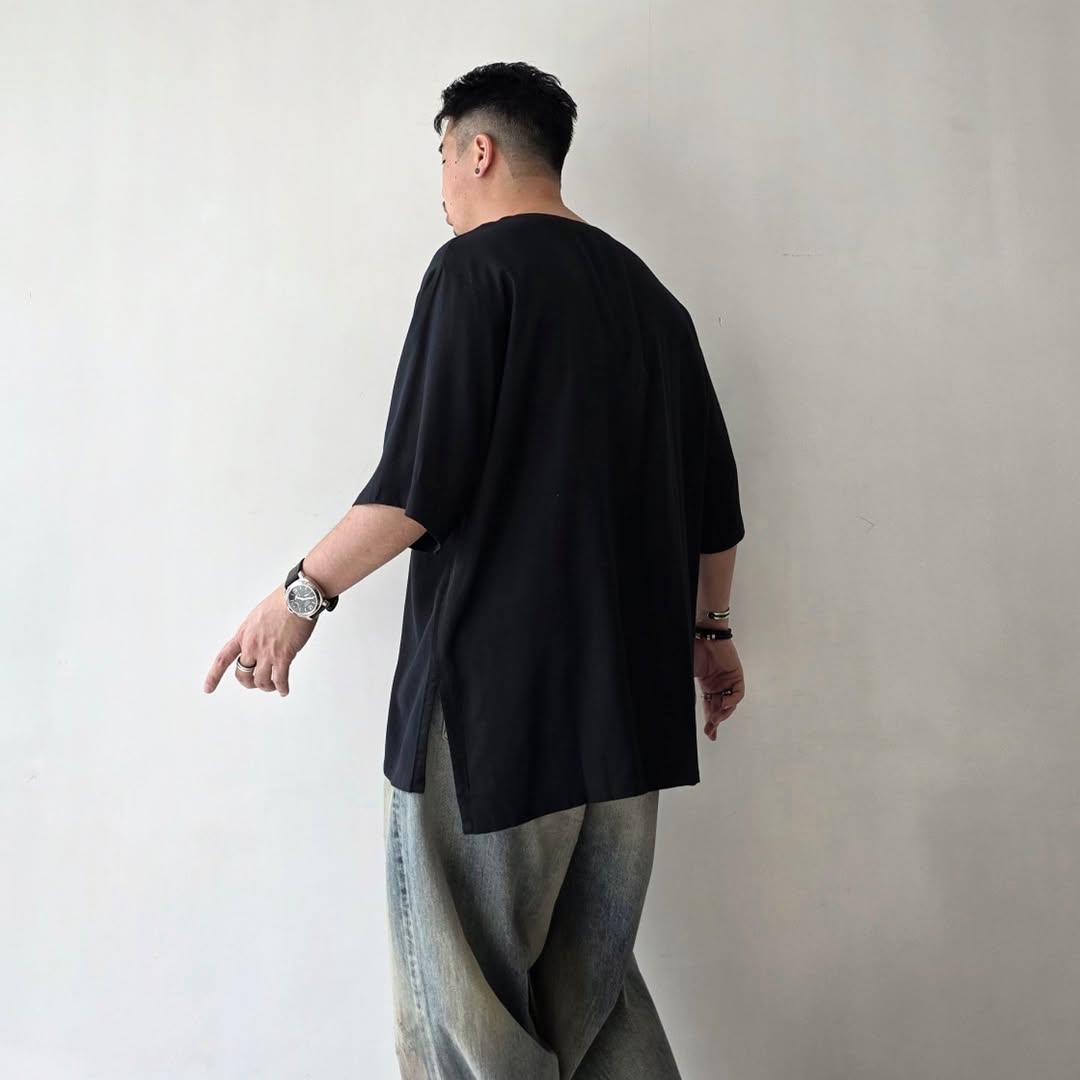 SABY / Bamboo Amuzen H-N Shirts (Black)