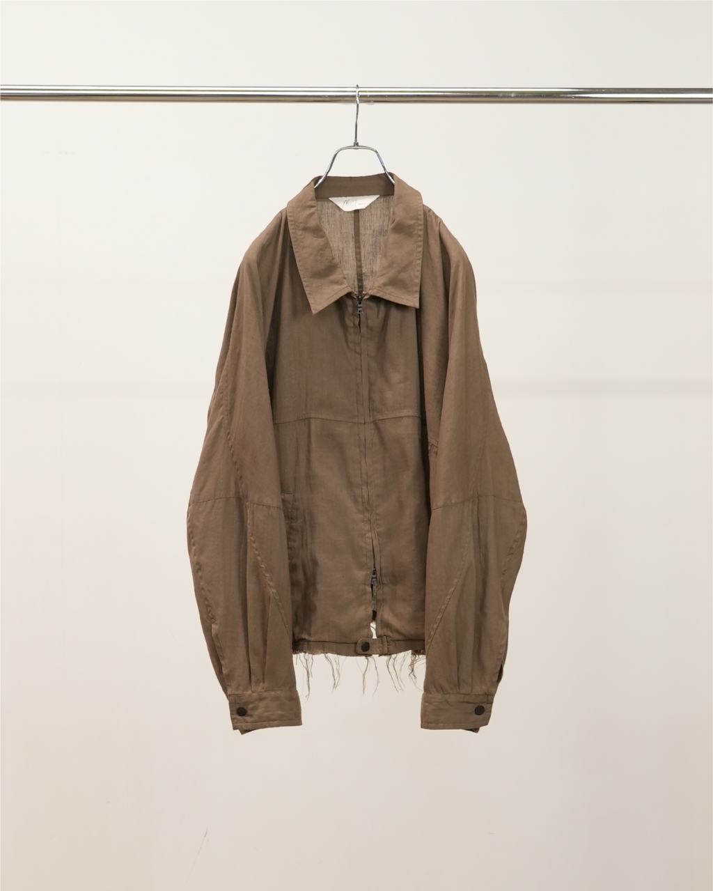 ANCELLM / L/N Zipup Shirt Jacket (Brown)