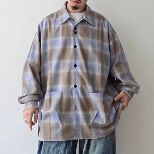 SHINYAKOZUKA / Roomy Shirt (Issue#9)(Blue And Brown Palette)