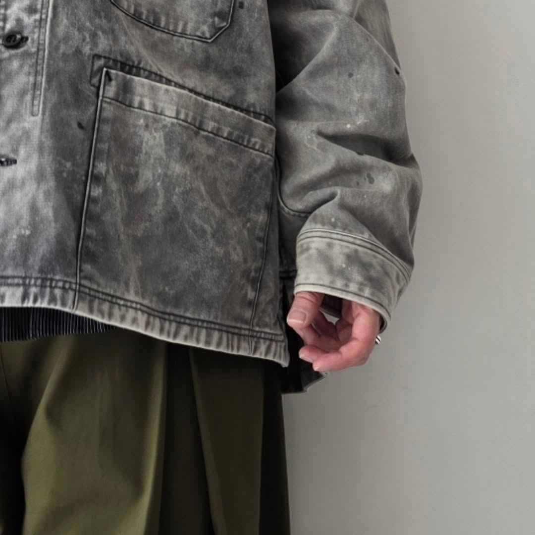 ANCELLM / Chino Shirt Jacket (Black)