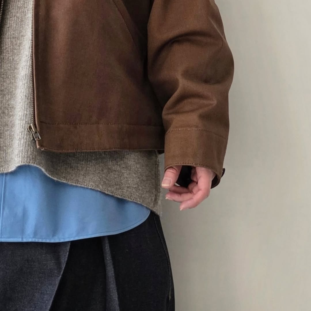 NOMAT / Cotton Hand Painted Zip Blouson