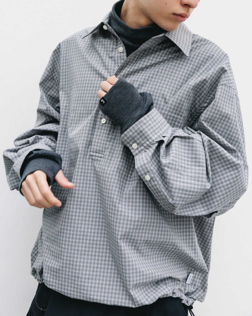 CLESSTE / Mini Plaid L/S Pullover Shirt (Gray)