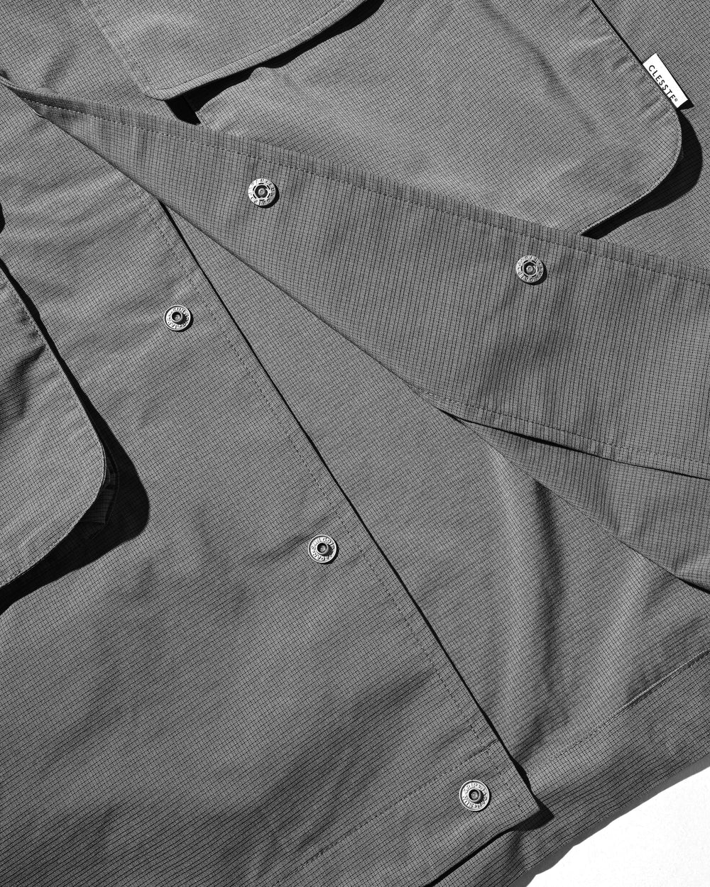 CLESSTE / Graph Check Wading S/S Shirt Jacket (White x Black)