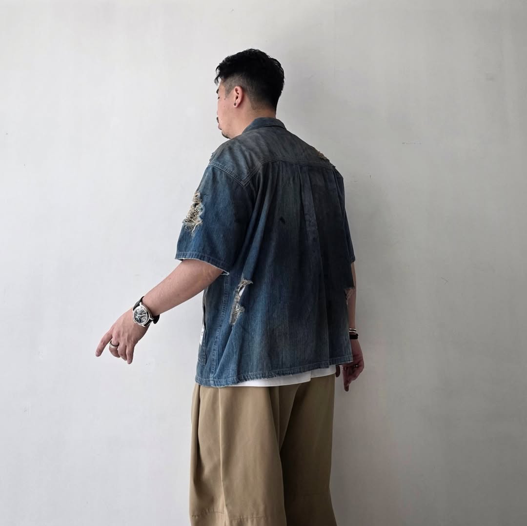 DISCOVERED / Short Sleeve Denim Shirts (Indigo)