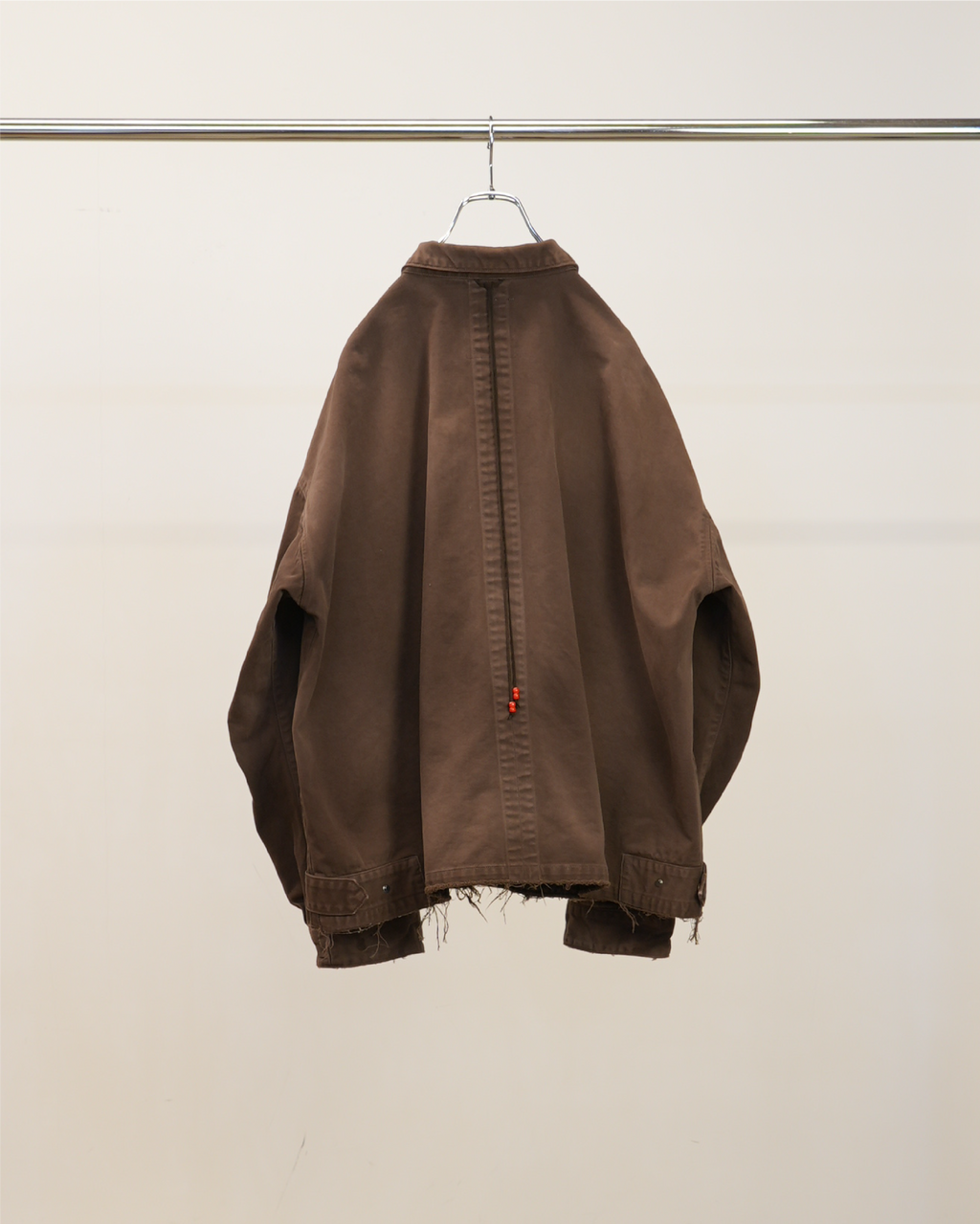 ANCELLM / Highcount Drill Aging Jacket (Brown)