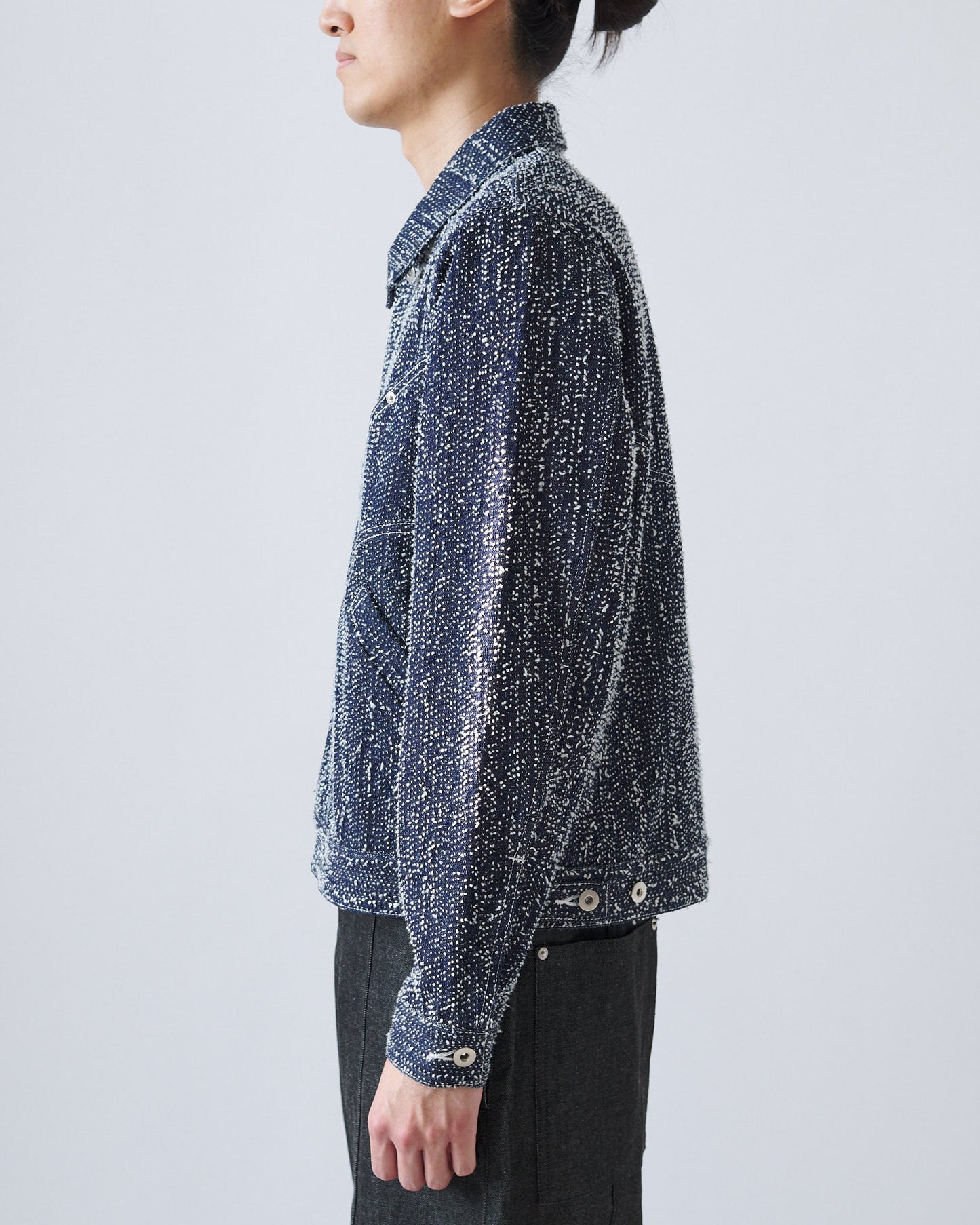 SAGE NATION / Denim Jiji Jacket - Indigo Snow Nep