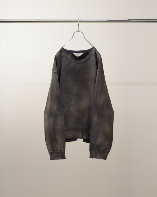 ANCELLM / Unevenness Sweat Shirt (Black)